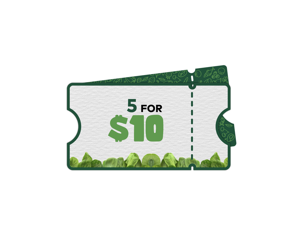 5 for $10